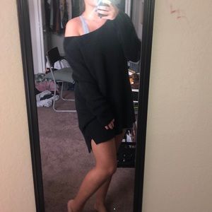 black long sweater